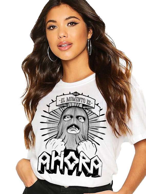 women white front print t-shirt - 21518068 -  Standard Image - 1