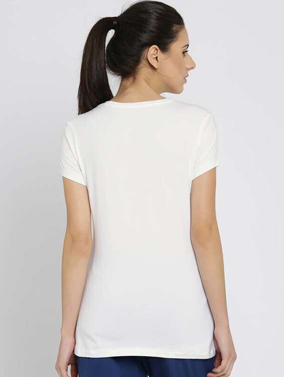 women white front print t-shirt - 21518070 - Standard Image - 1