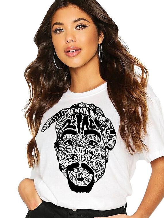 women white cotton blend front print t-shirt - 21518078 - Standard Image - 1