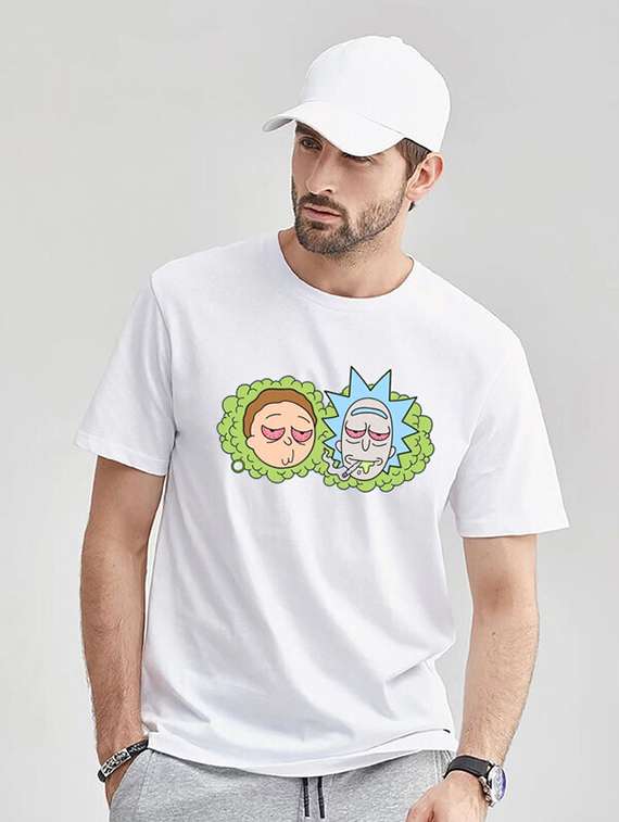 men round neck chest printed t-shirt - 21518152 - Zoom Image - 0