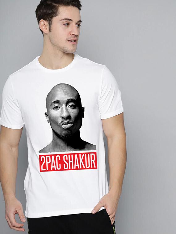 men white front printed t-shirt - 21518154 - Standard Image - 1