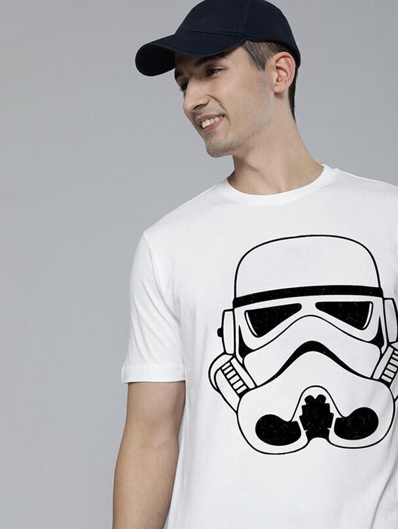 men white front printed t-shirt - 21518159 - Standard Image - 1