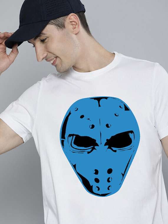 men white front printed t-shirt - 21518199 -  Standard Image - 1