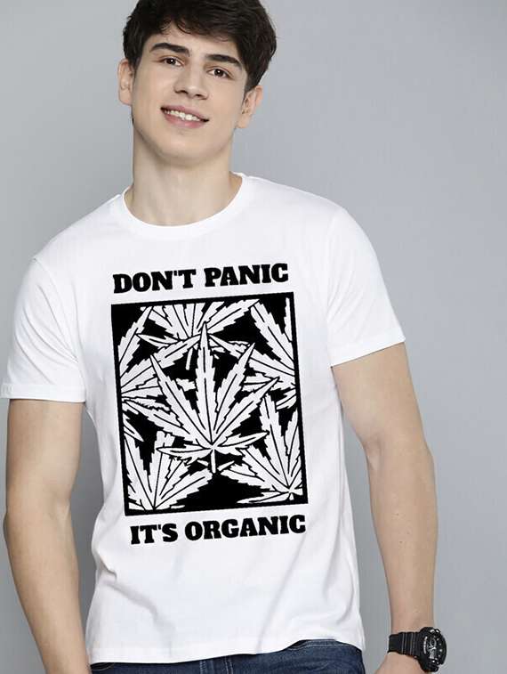 men white front printed t-shirt - 21518212 -  Standard Image - 1