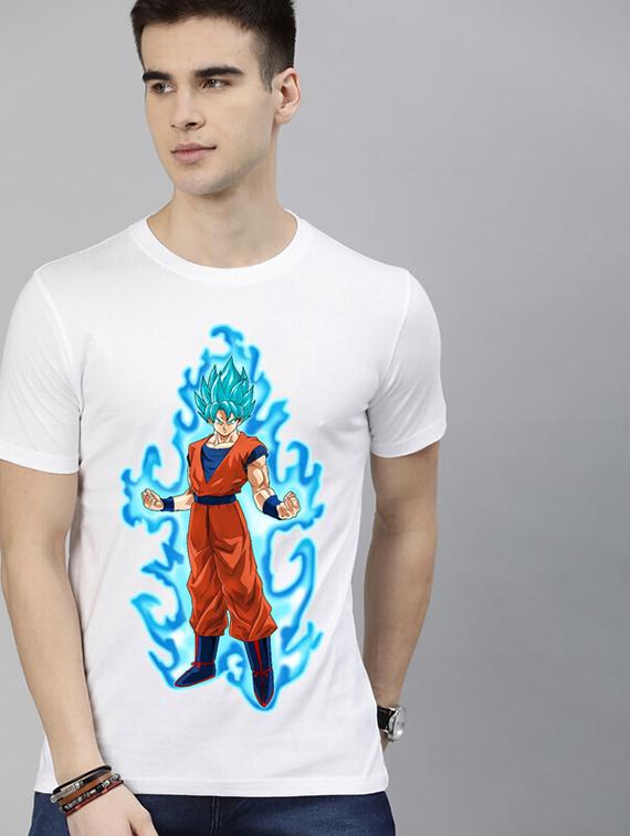 men white front printed t-shirt - 21518237 - Standard Image - 1