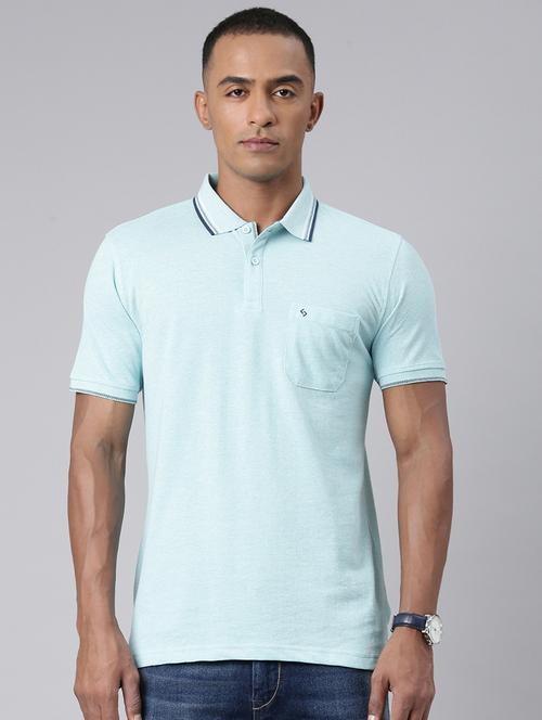 men polo neck plain t-shirt - 21518265 - Standard Image - 0