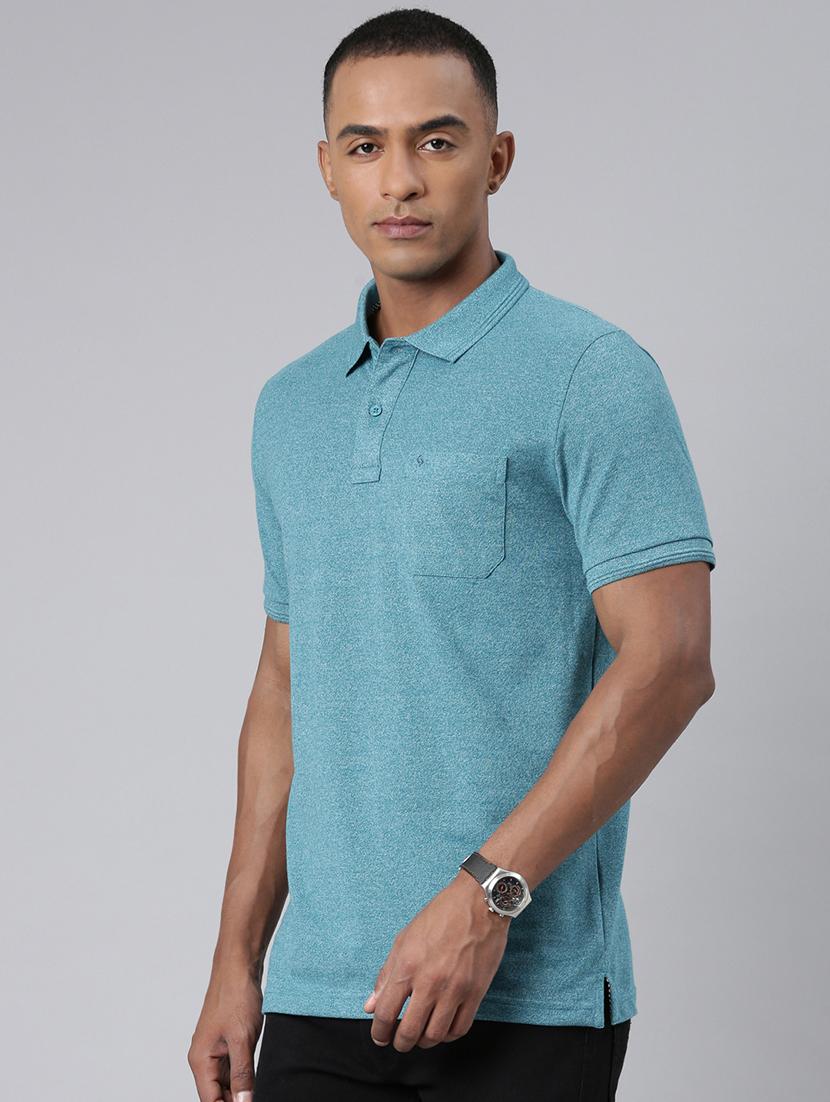 men polo neck plain t-shirt - 21518266 - Standard Image - 1
