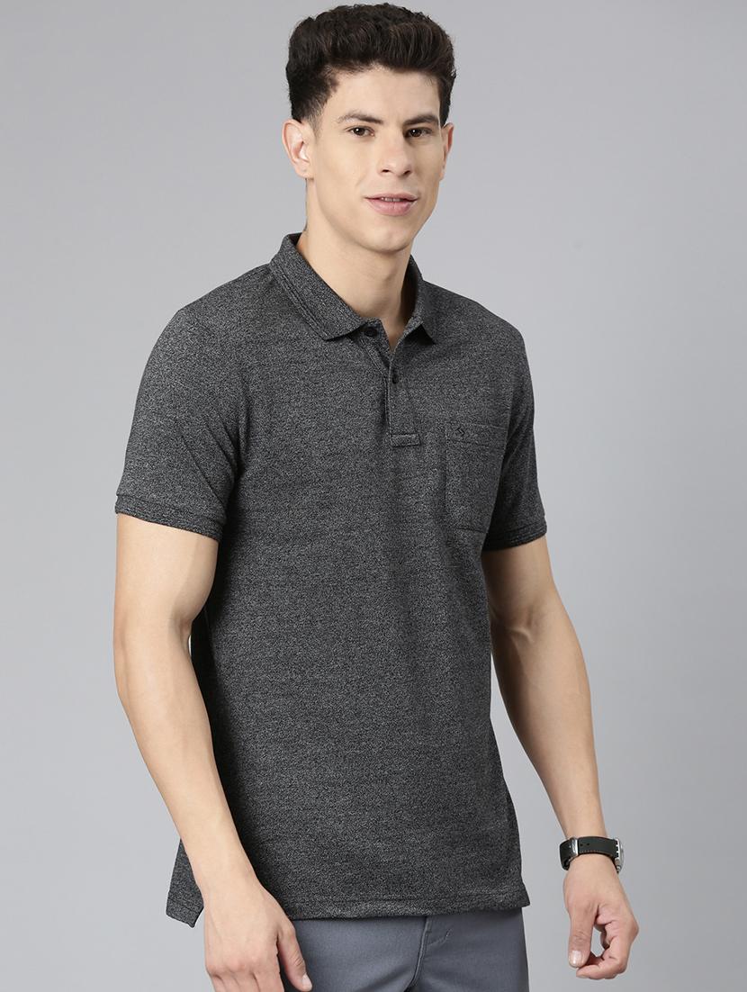 men polo neck plain t-shirt - 21518271 - Standard Image - 1