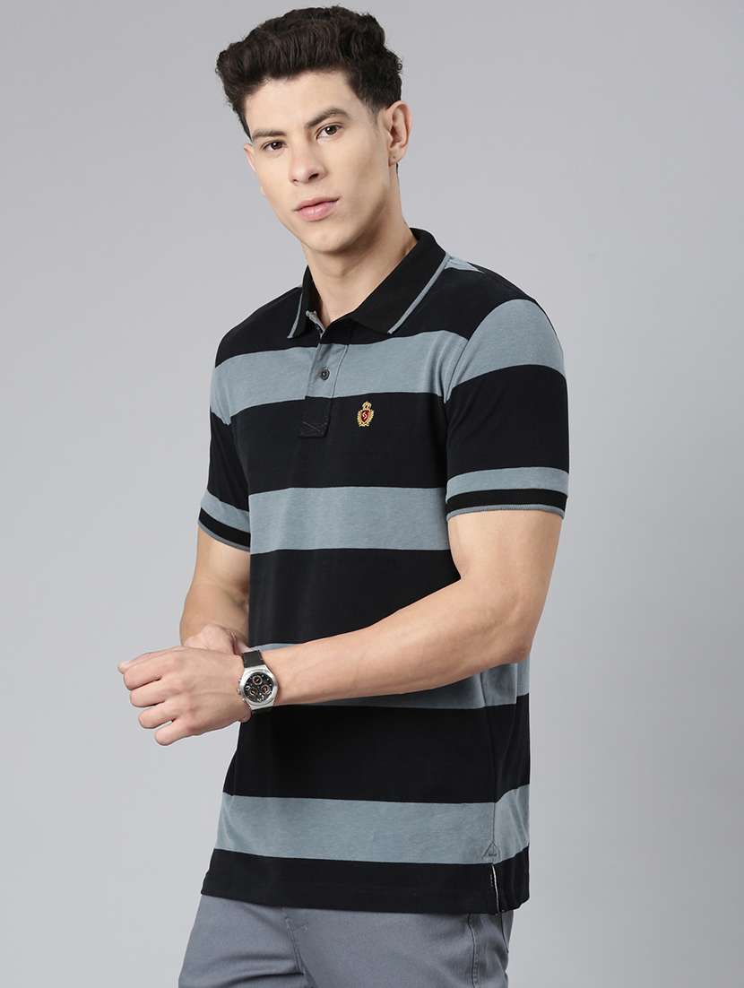 men polo neck all over print t-shirt - 21518293 - Standard Image - 1