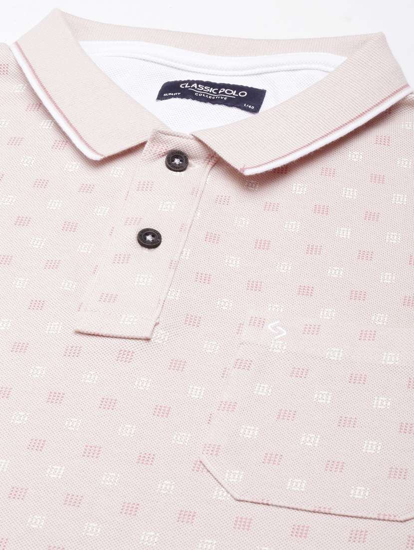 men polo neck all over print t-shirt - 21518313 -  Standard Image - 4