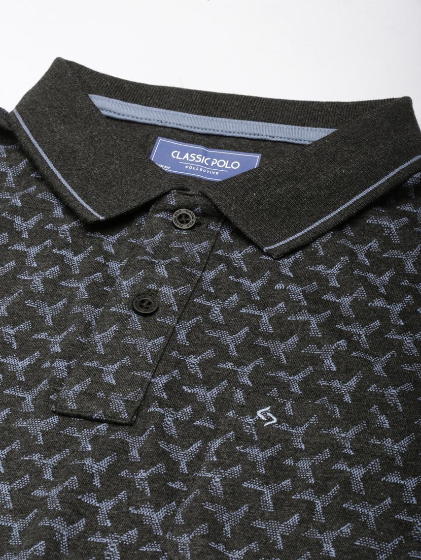 men polo neck all over print t-shirt - 21518319 - Standard Image - 4