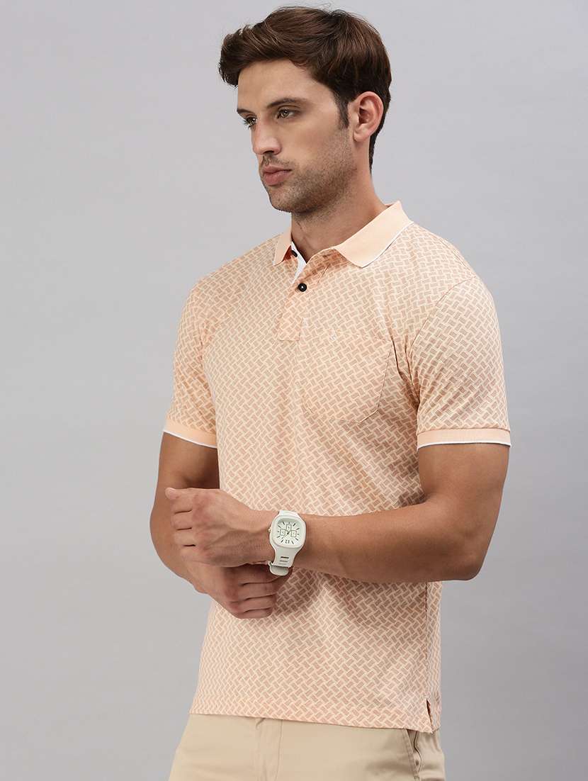 men polo neck all over print t-shirt - 21518341 -  Standard Image - 1