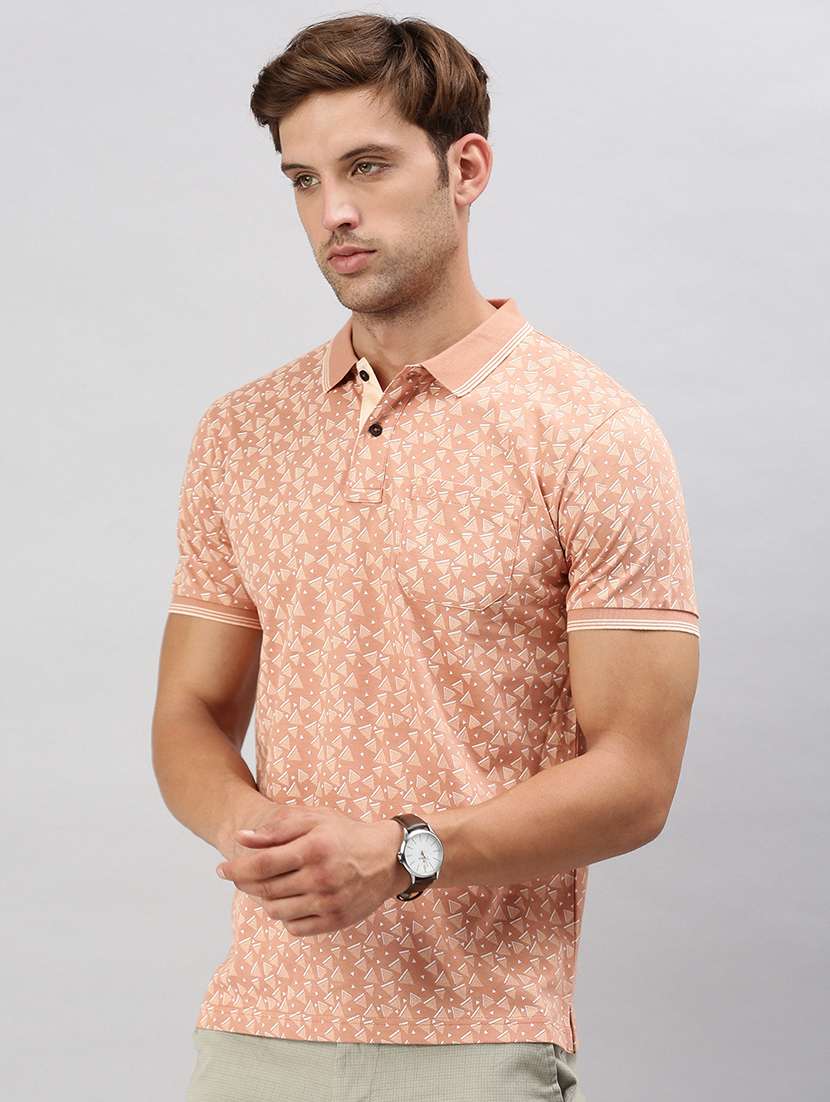 men polo neck all over print t-shirt - 21518346 -  Standard Image - 1