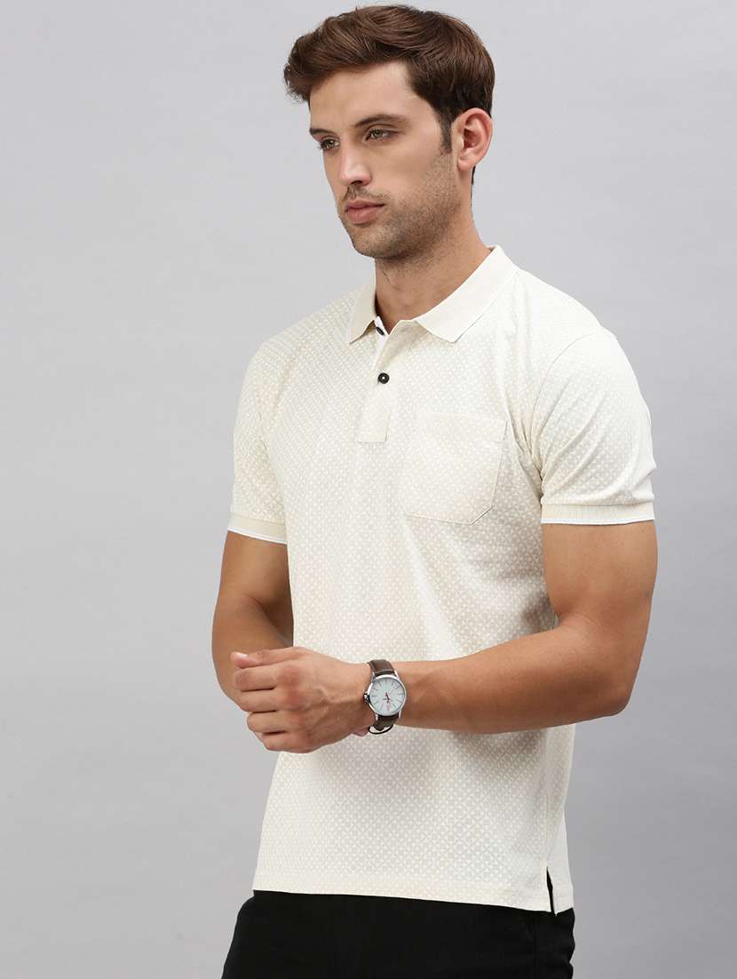 men polo neck all over print t-shirt - 21518349 -  Standard Image - 1