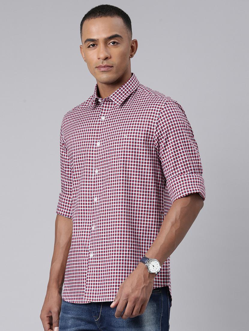 men collared checks casual shirt - 21518447 - Standard Image - 1