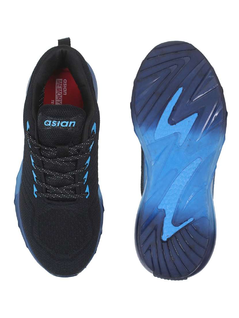 men navy blue solid lace up sport shoe - 21518508 -  Standard Image - 4