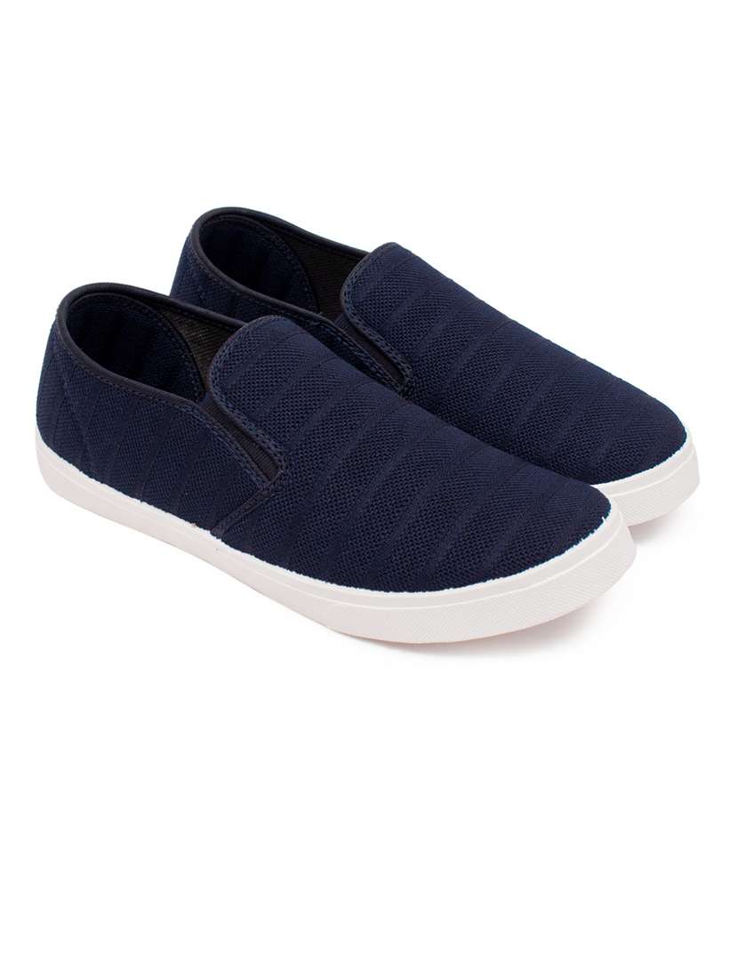 men navy slip on shoe