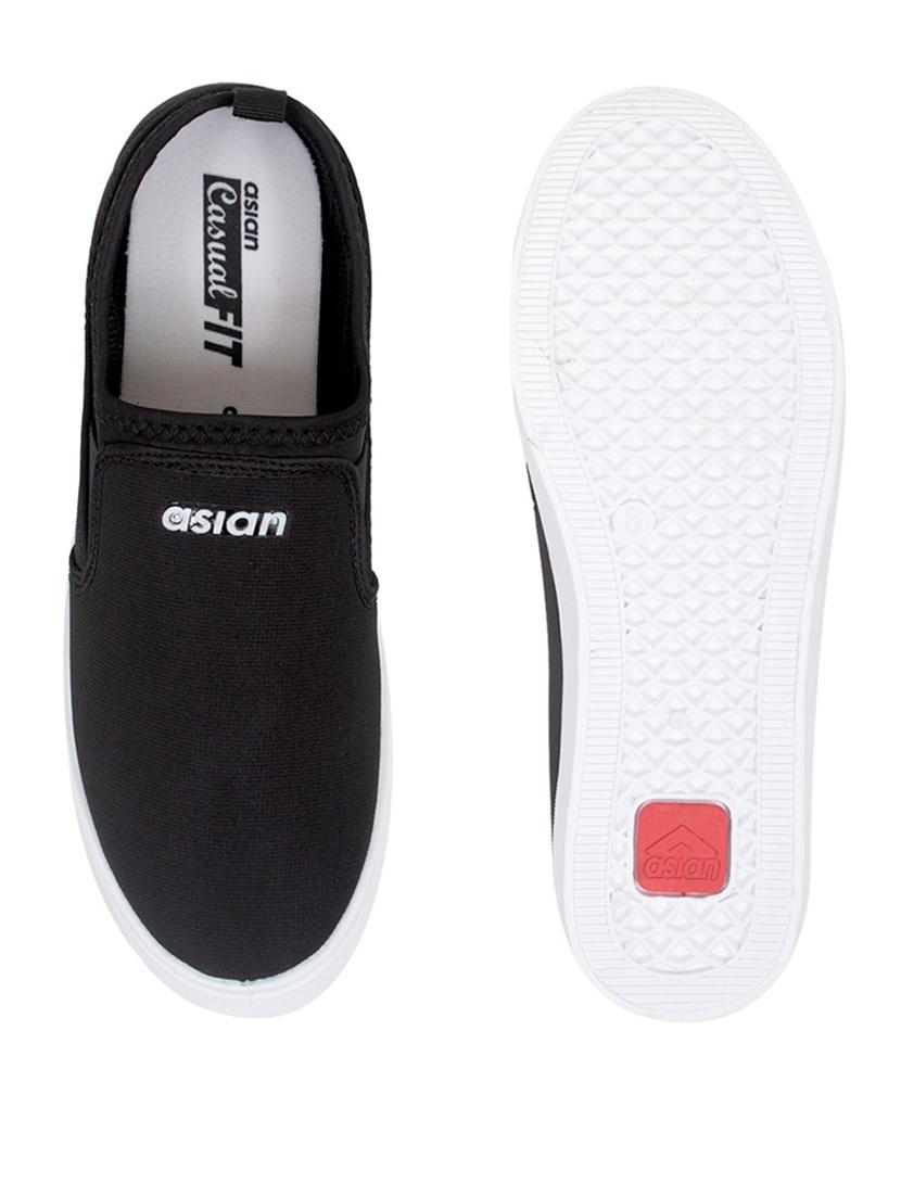 men black slip on shoes - 21518526 - Standard Image - 4