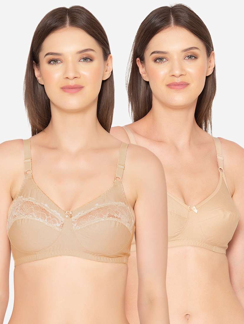 pack of 2 self design t-shirt bra