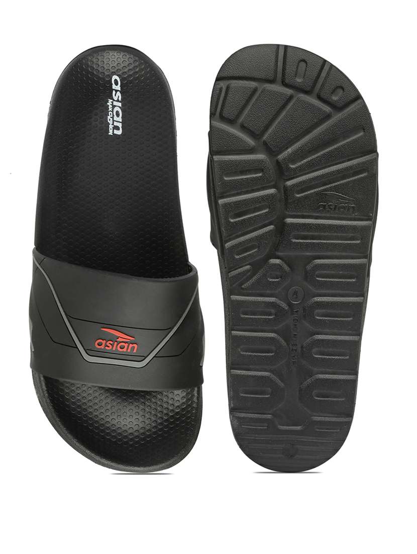 men black open toe slider - 21518758 -  Standard Image - 4