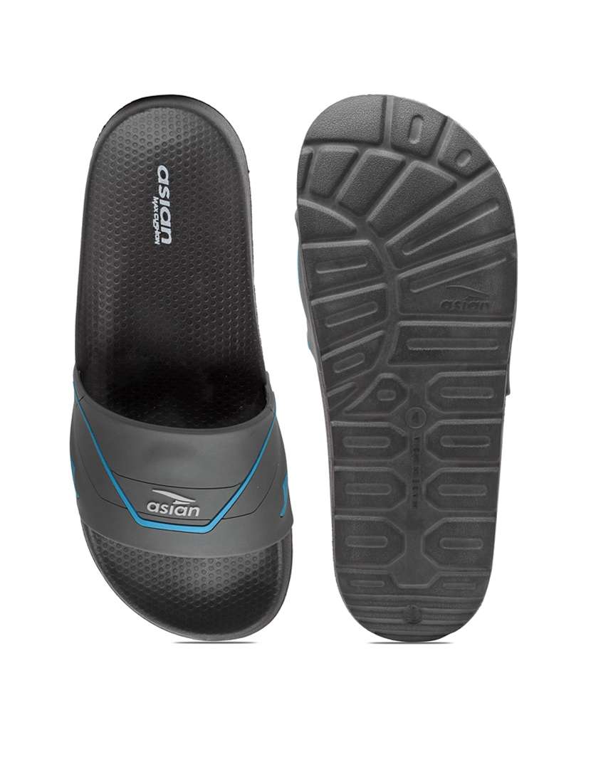 men grey open toe slider - 21518760 -  Standard Image - 4