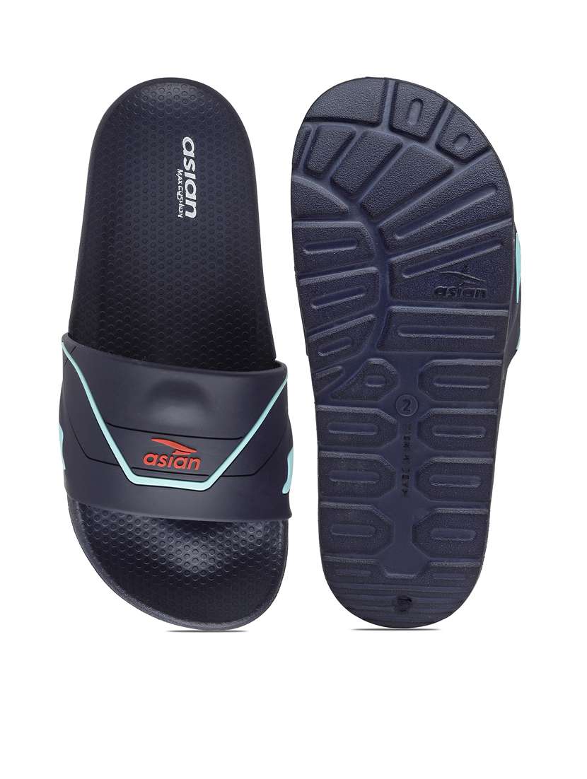 men blue open toe slider - 21518762 -  Standard Image - 4