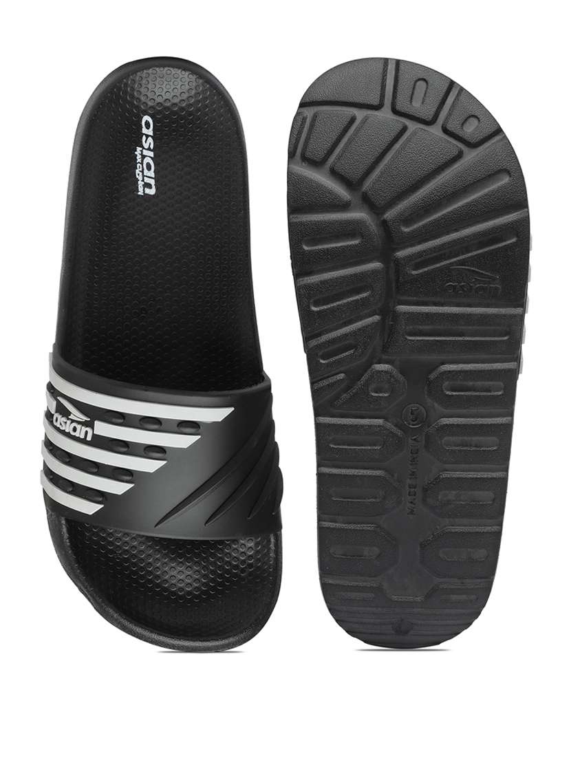 men black open toe slider - 21518763 -  Standard Image - 4
