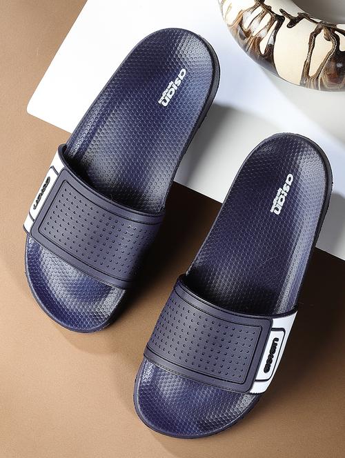 men navy slip on slipper - 21518773 -  Standard Image - 0