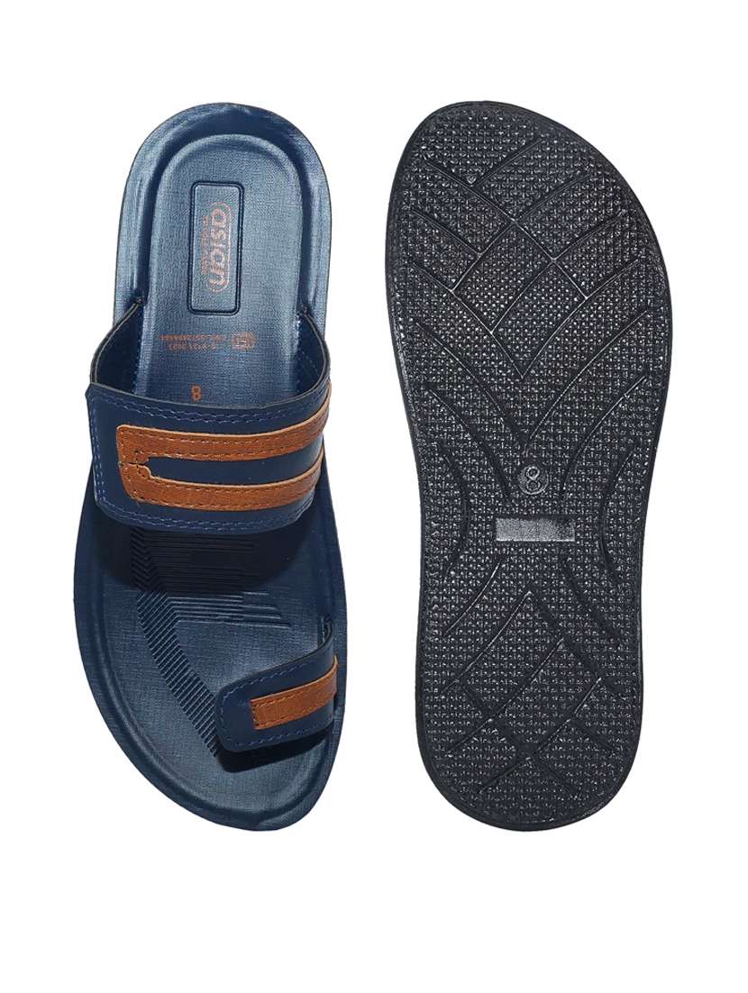 men navy slip on slipper - 21518825 -  Standard Image - 4