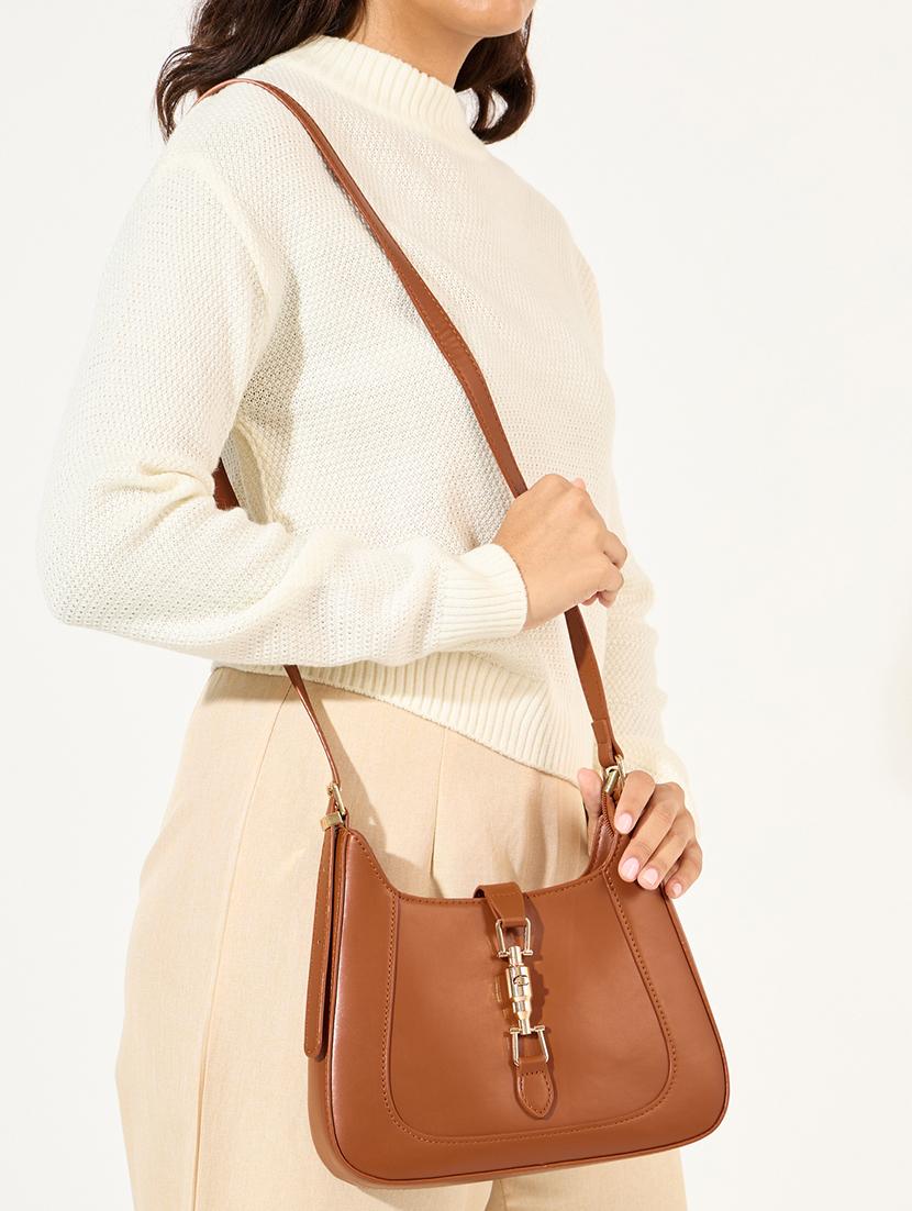 women solid sling bag - 21518857 - Standard Image - 4