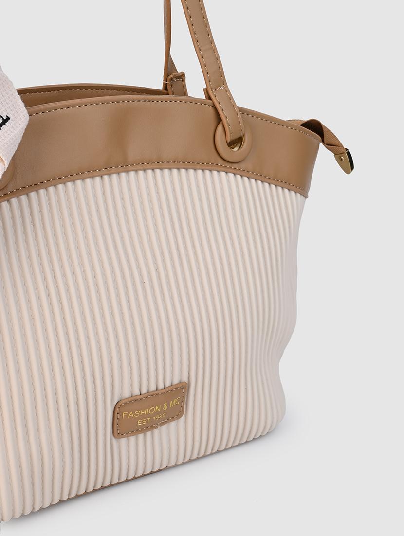 women off white stripes handbag - 21518869 - Standard Image - 4