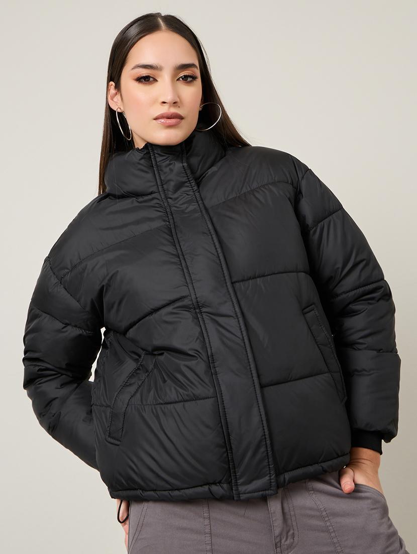 women black solid regular jacket - 21518874 -  Zoom Image - 0