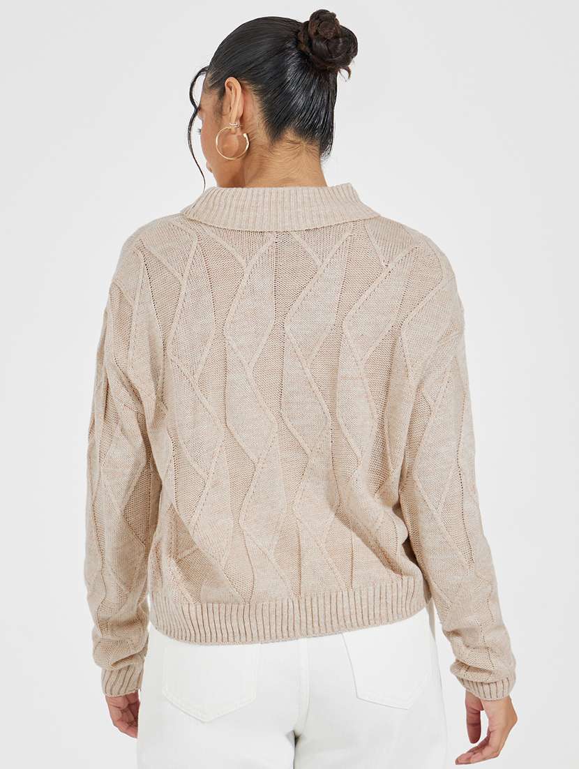 women long sleeve self-designed pullover - 21518886 - Standard Image - 1