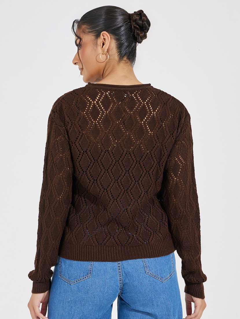 women long sleeve self-designed pullover - 21518894 -  Standard Image - 1