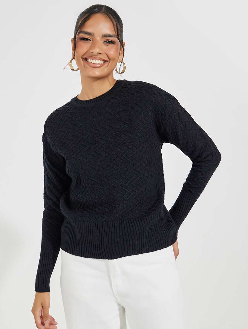 women long sleeve self-designed pullover