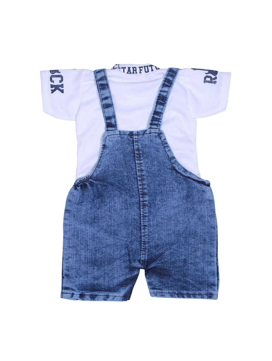 kids printed t-shirt & dungarees - 21519133 -  Standard Image - 1