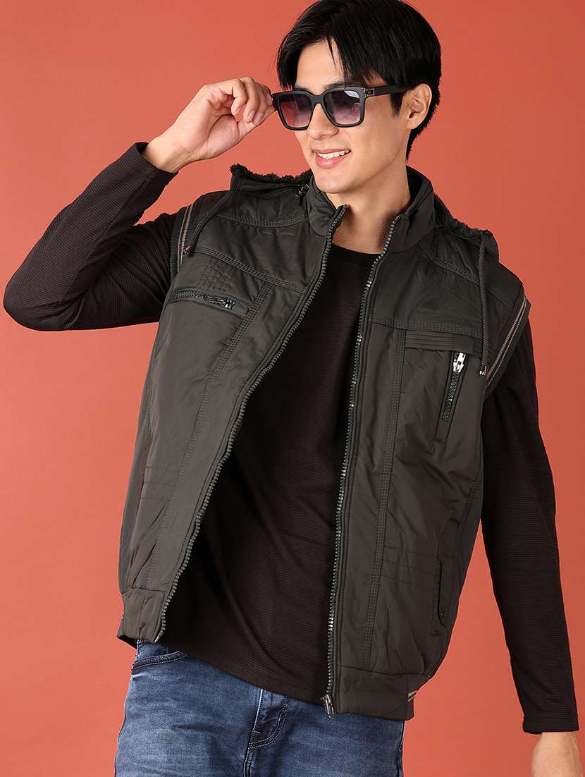 men olive solid bomber jacket - 21519208 -  Standard Image - 1