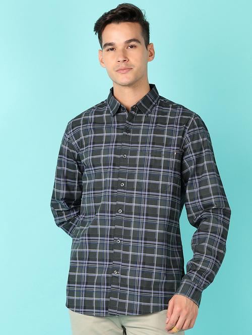 men checks long sleeve casual shirt - 21519233 -  Standard Image - 0