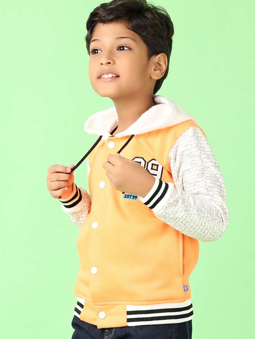 boys color block long sleeve hooded sweatshirt - 21519240 -  Standard Image - 1