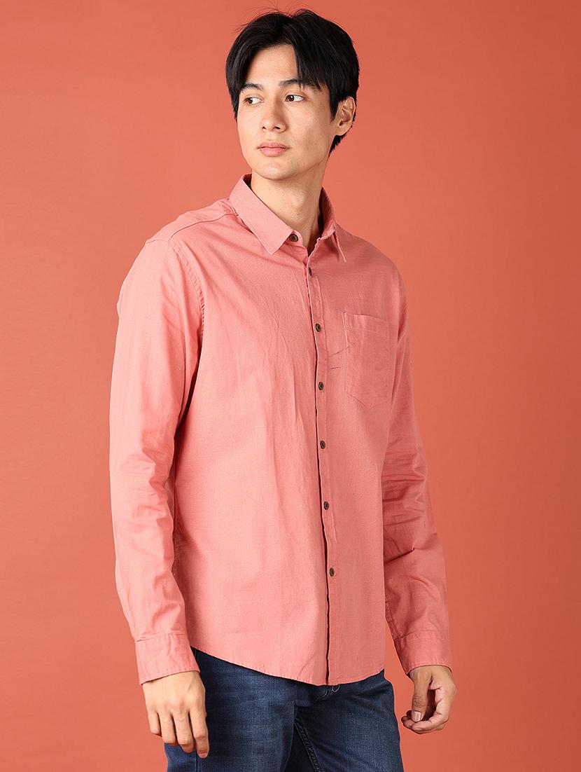 men solid long sleeve casual shirt - 21519251 -  Standard Image - 1