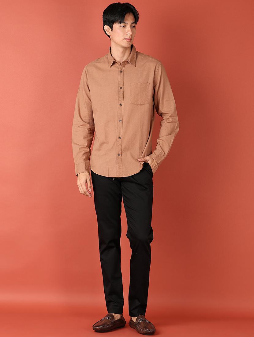 men solid long sleeves casual shirt - 21519252 - Standard Image - 4