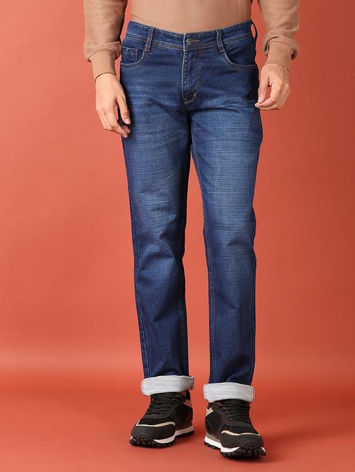 men blue solid jeans - 21519267 -  Standard Image - 0