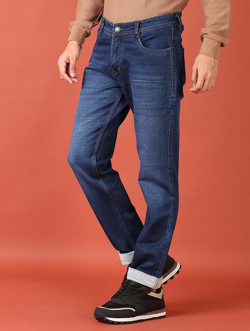 men blue solid jeans - 21519267 -  Standard Image - 1