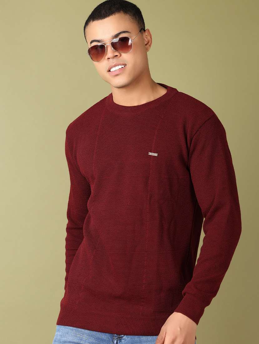 men long sleeve self-designed pullover - 21519268 -  Standard Image - 1