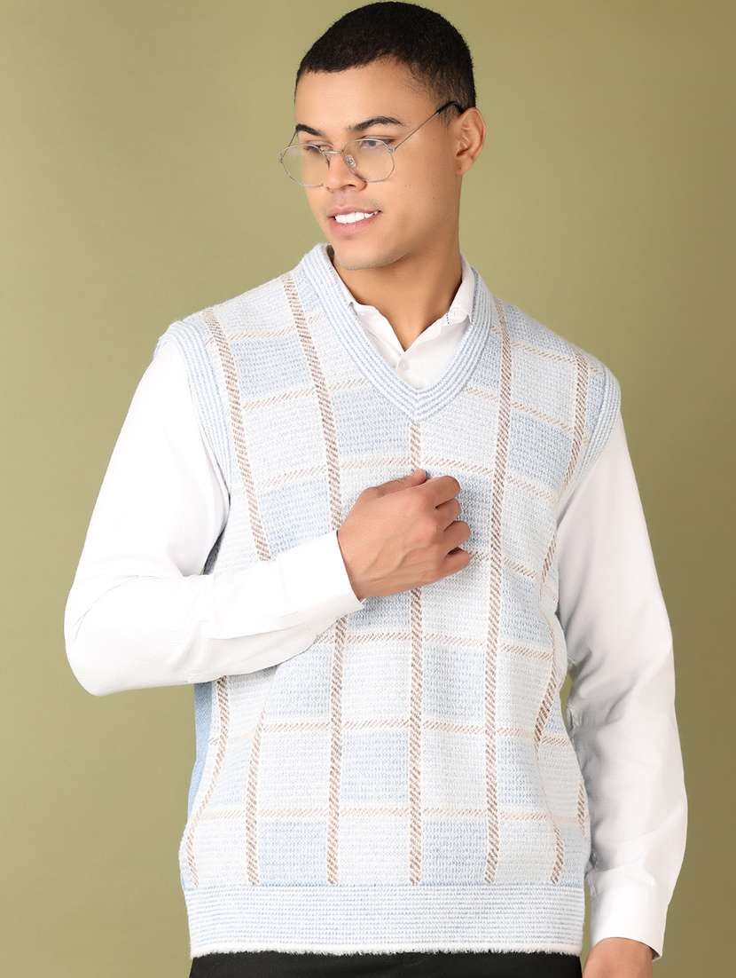 men self design sleeveless pullover - 21519292 -  Standard Image - 1