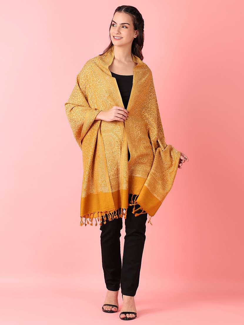 women self design winter stole - 21519301 -  Standard Image - 1