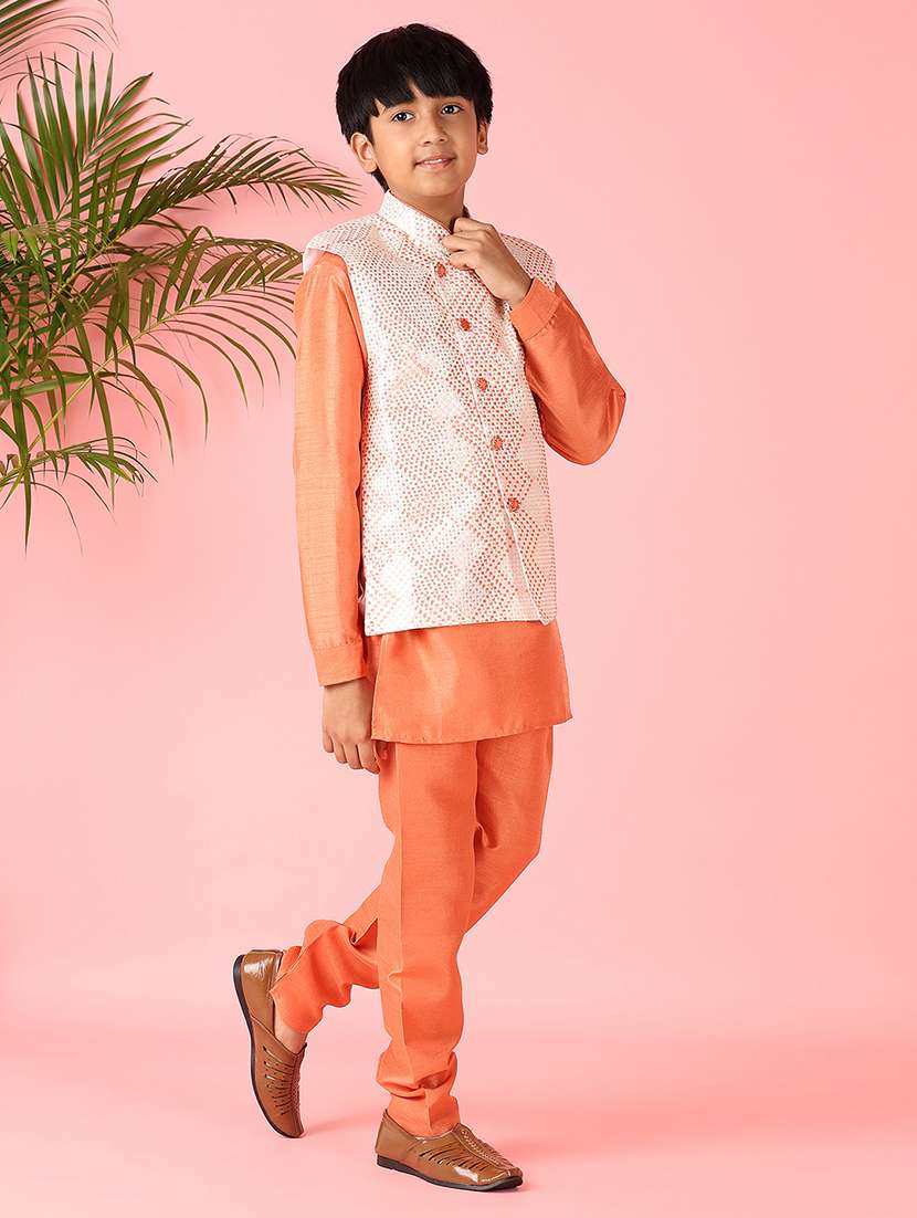 boys embroidered long sleeve sherwani  - 21519315 -  Standard Image - 1