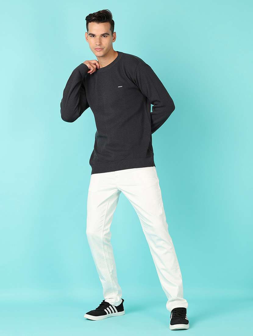 men round neck solid pullover - 21519316 -  Standard Image - 4