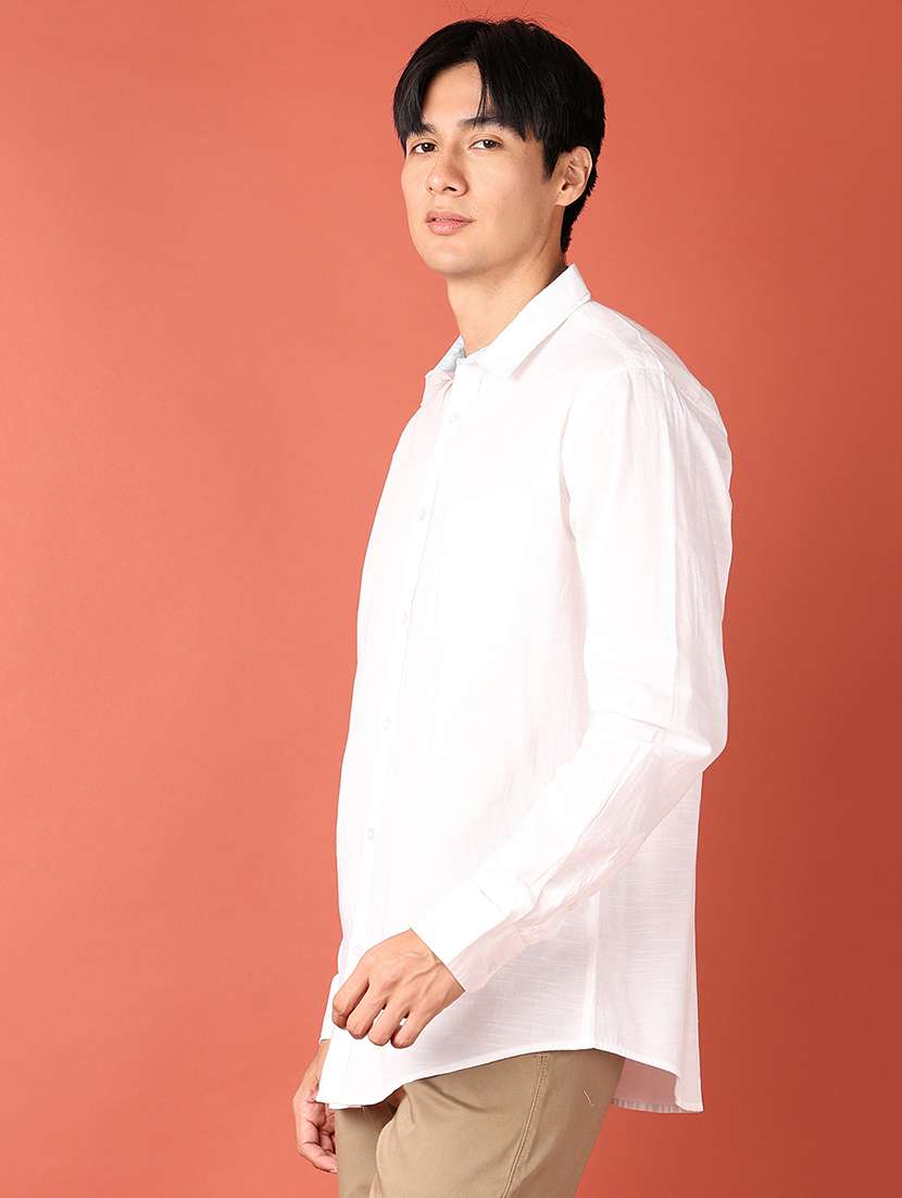 men solid long sleeves casual shirt - 21519398 -  Standard Image - 1
