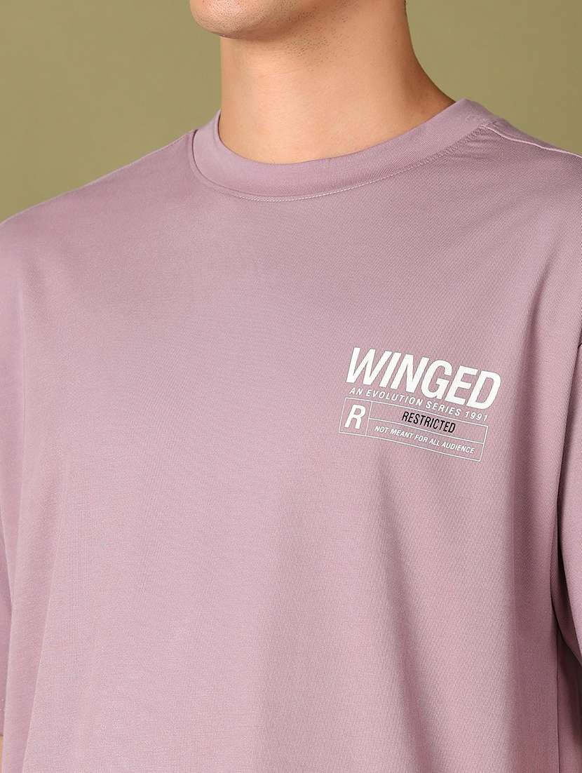 men round neck front & back print t-shirt - 21519401 -  Standard Image - 4